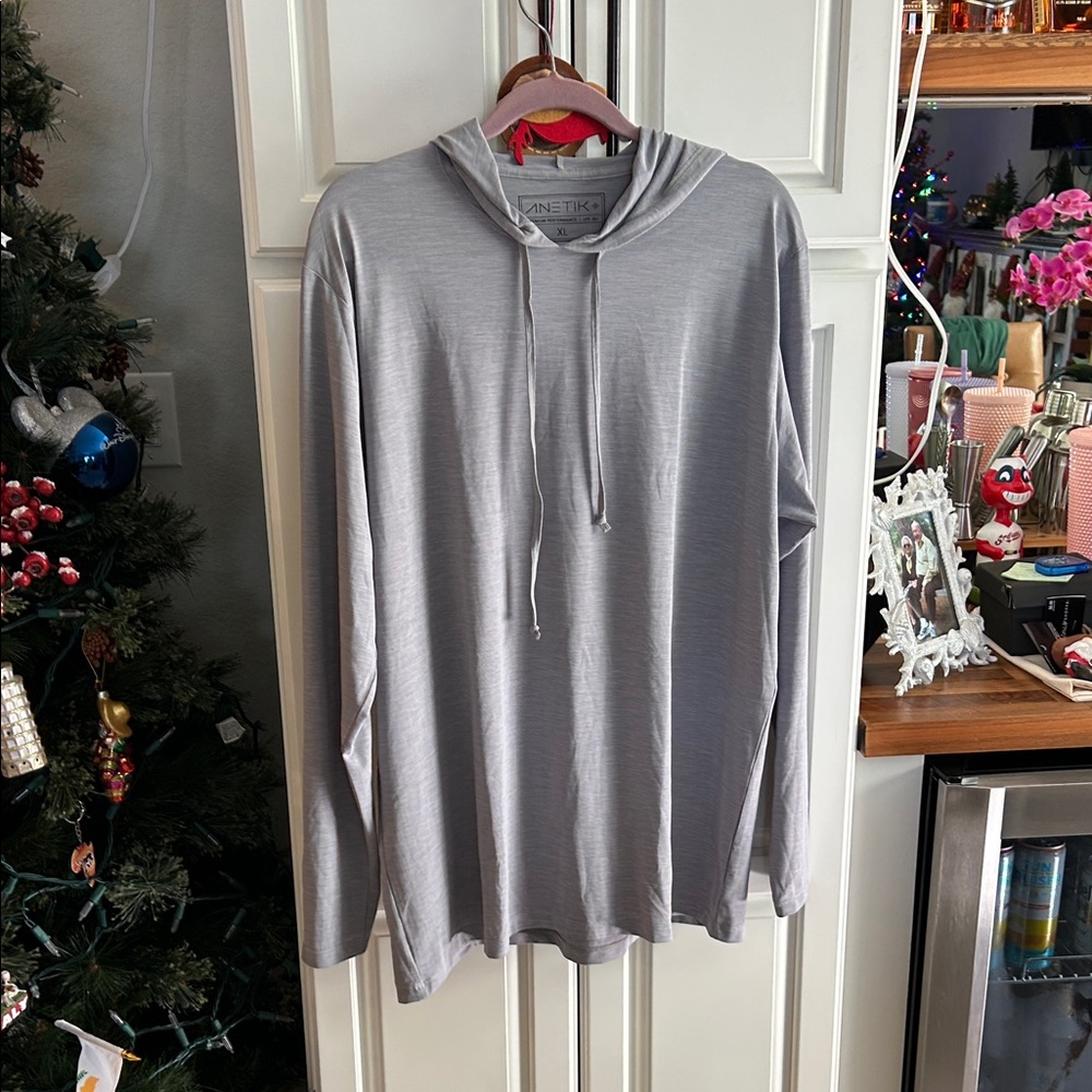 Anetik Gray Performance Hoodie mens XL light grey BNNT